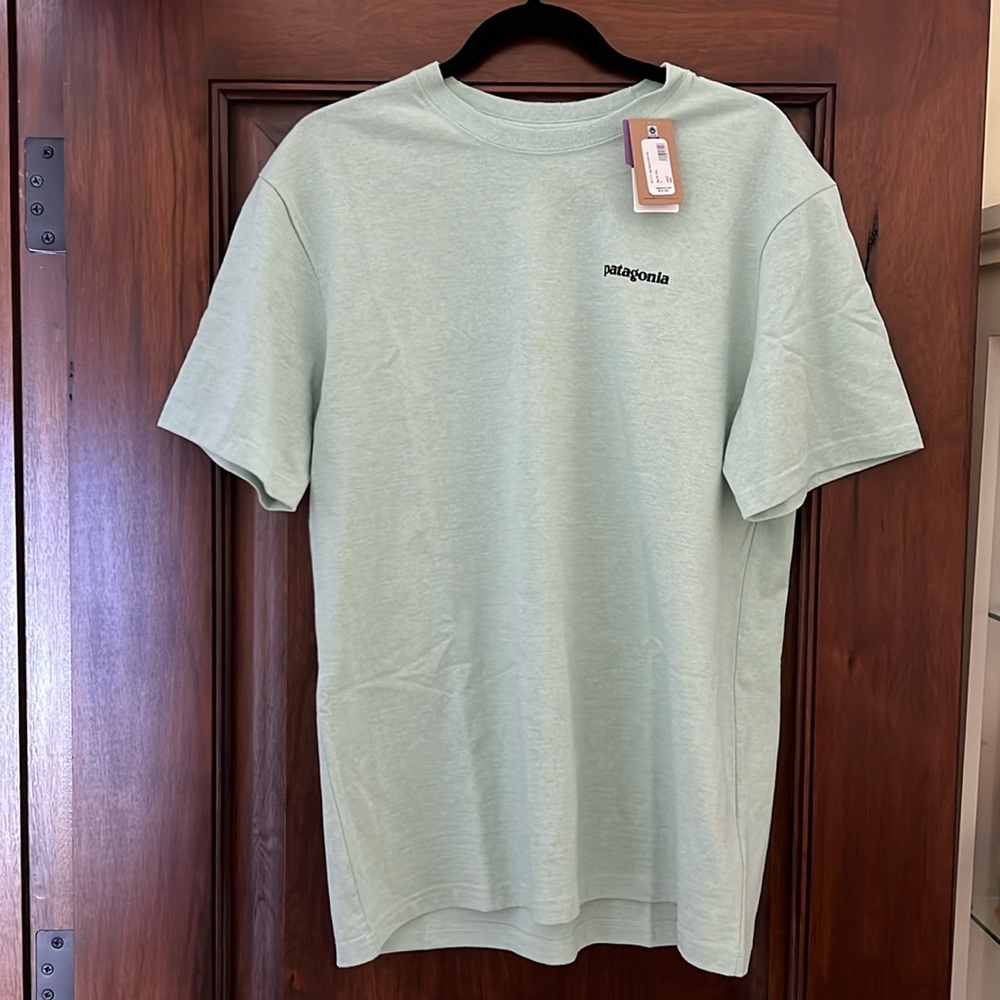 PATAGONIA baby blue/mint T shirt